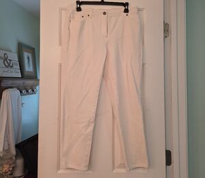 Chico's Women's Straight Leg Cream Jeans